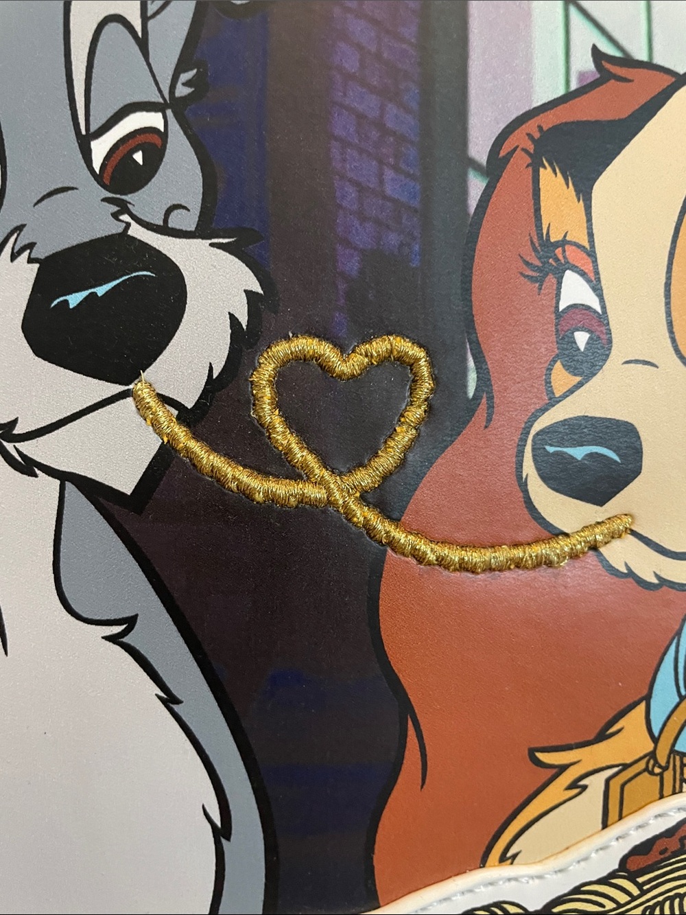 NWT Loungefly Lady & the Tramp Bella Notte spaghetti 🍝 mini backpack - Picture 2 of 11